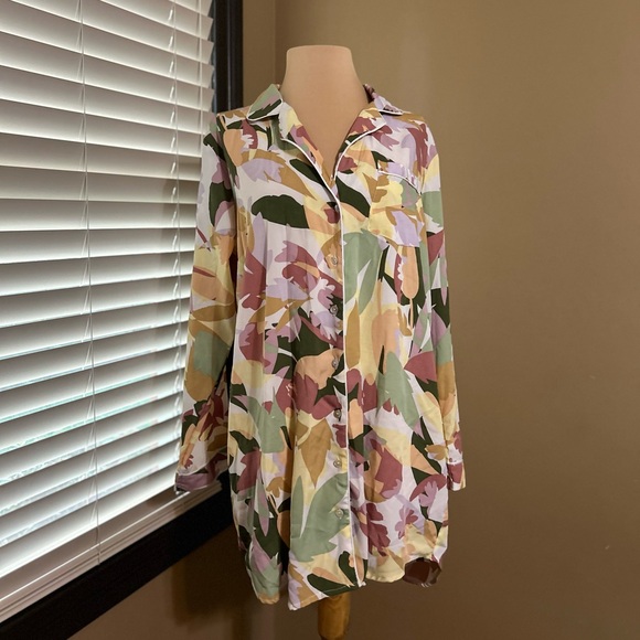Joie Multicolor Floral Shirt Dress - Picture 1 of 4